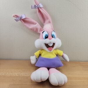 Vintage 1990 Tiny Toons Babs Bunny Plush By Applause- Stuffed Toy- 15"